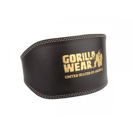 6 INCH PADDED LEATHER LIFTING BELT - BLACK/GOLD - vásárlás, ár, rendelés online