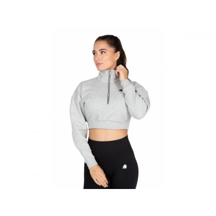 OCALA CROPPED HALF-ZIP SWEATSHIRT - GRAY - vásárlás, ár, rendelés online