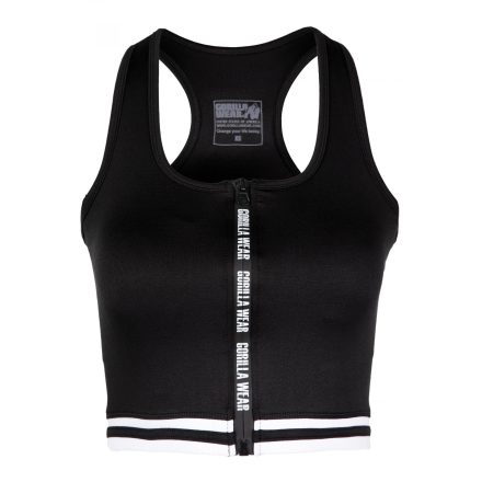 Mesa Zip Front Crop Top - Black - vásárlás, ár, rendelés online