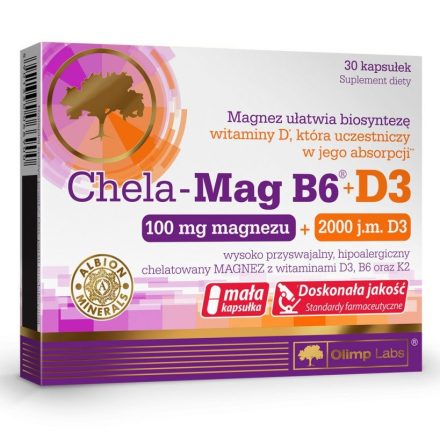 OLIMP LABS CHELA-MAG B6 + D3 – 30 KAPSZULA - vásárlás, ár, rendelés online