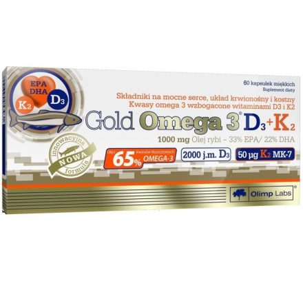 Olimp Gold Omega 3 D3 + K2 – 30 kapszula - vásárlás, ár, rendelés online