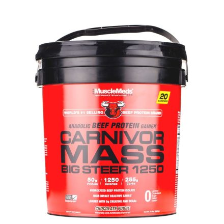 MUSCLEMEDS - CARNIVOR MASS BIG STEER 1250 - MARHAFEHÉRJE ALAPÚ IZOMTÖMEGNÖVELŐ - 6720 G - vásárlás, ár, rendelés online